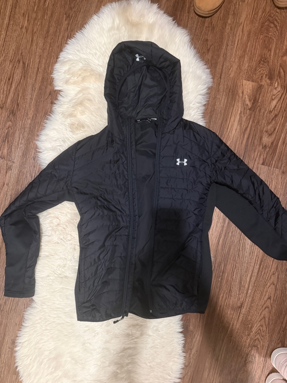 Under Armour Black Hooded Performance Hybrid Jacket